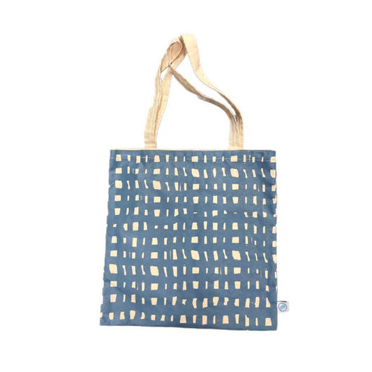 Fair Trade Flat Tote (Grid)