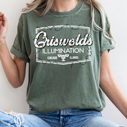 Griswold's Illumination, Christmas Vacation, Retro, Classic, Movie, Comfort Colors, Tshirt