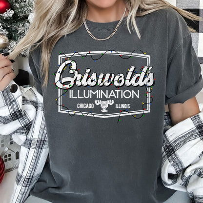 Griswold's Illumination, Christmas Vacation, Retro, Classic, Movie, Comfort Colors, Tshirt