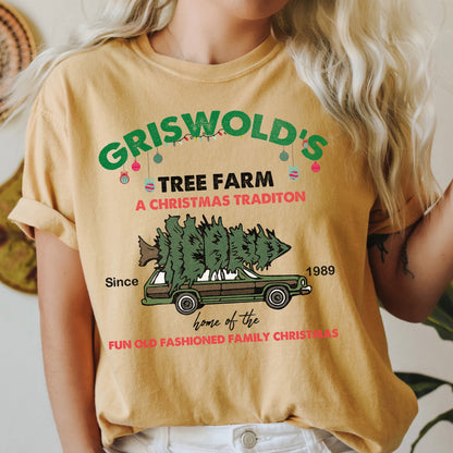 Griswold's Tree Farm, Christmas Vacation, Classic, Retro, Comfort Colors, Tshirt