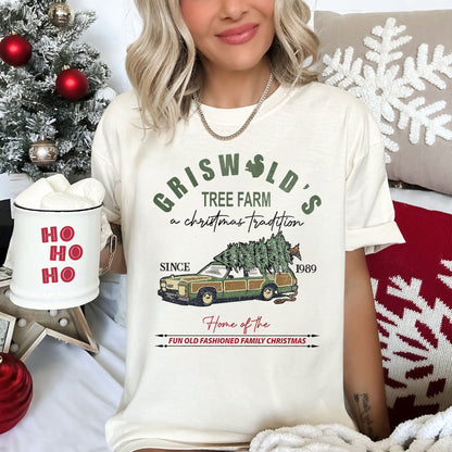 Griswold's Tree Farm, Squirrel, Christmas Vacation, Classic, Retro, Comfort Colors, Tshirt