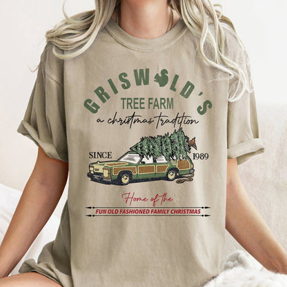 Griswold's Tree Farm, Squirrel, Christmas Vacation, Classic, Retro, Comfort Colors, Tshirt