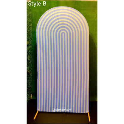 Grooved Wedding Arch Backdrop Fabric Cover