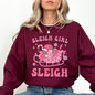 Groovy Sleigh Girl Sleigh Pink Christmas Coffee Xmas Holiday, Winter, Snow, Xmas Sweatshirt
