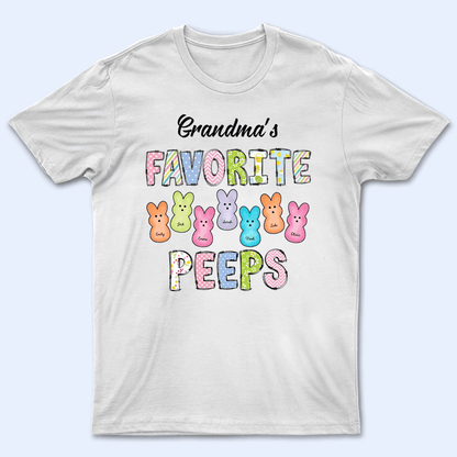 Grandma's Favorite Bunnies Easter - Personalized Custom T Shirt - Easter, Birthday, Loving, Funny Gift for Grandma/Nana/Mimi, Mom, Wife, Grandparent
