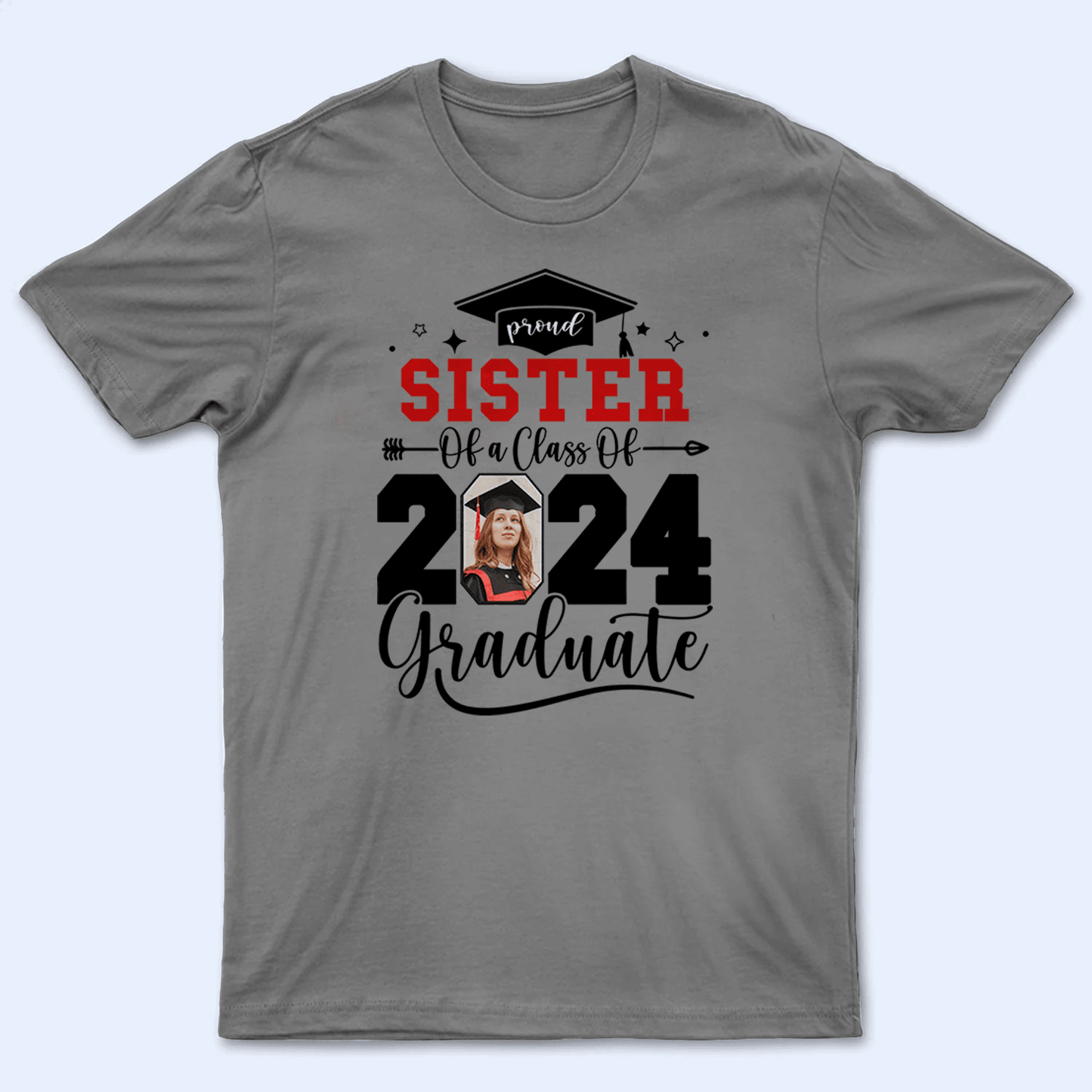 Custom Photo Senior Family Graduation - Personalized Custom Youth T Shirt - Birthday, Loving, Funny Gift for Grandma/Nana/Mimi, Mom, Wife, Grandparent