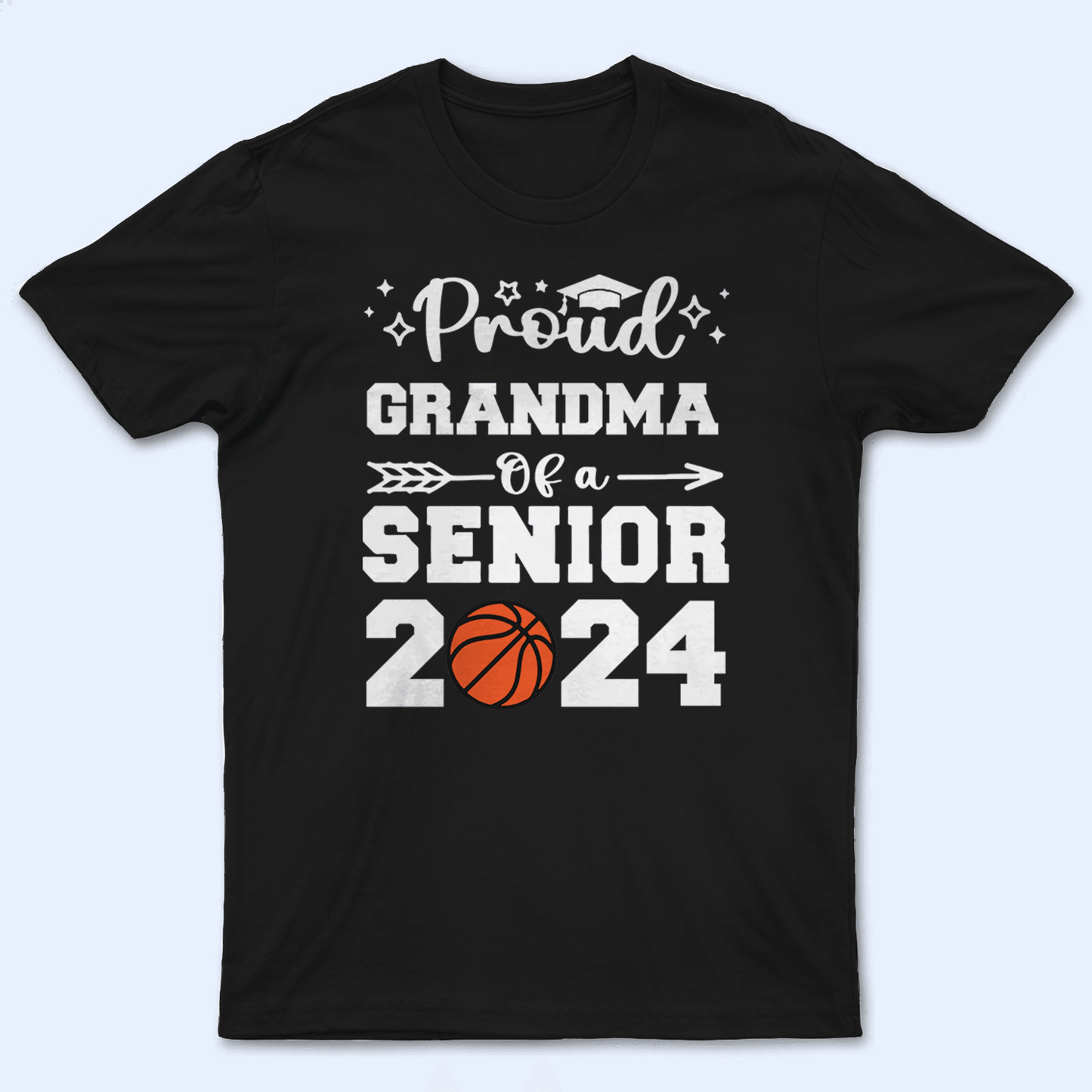 Proud Family Of A Senior 2025 - Personalized Custom T Shirt - Birthday, Loving, Funny Gift for Grandma/Nana/Mimi, Mom, Wife, Grandparent