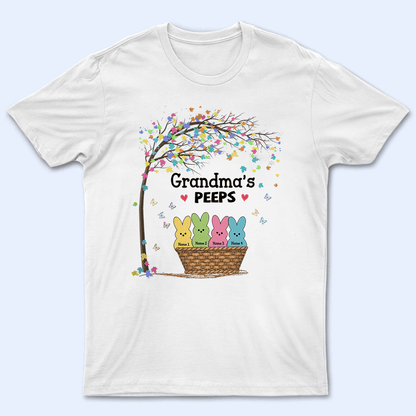 Grandma's Bunnies in a Basket - Personalized Custom T Shirt - Easter, Birthday, Loving, Funny Gift for Grandma/Nana/Mimi, Mom, Wife, Grandparent