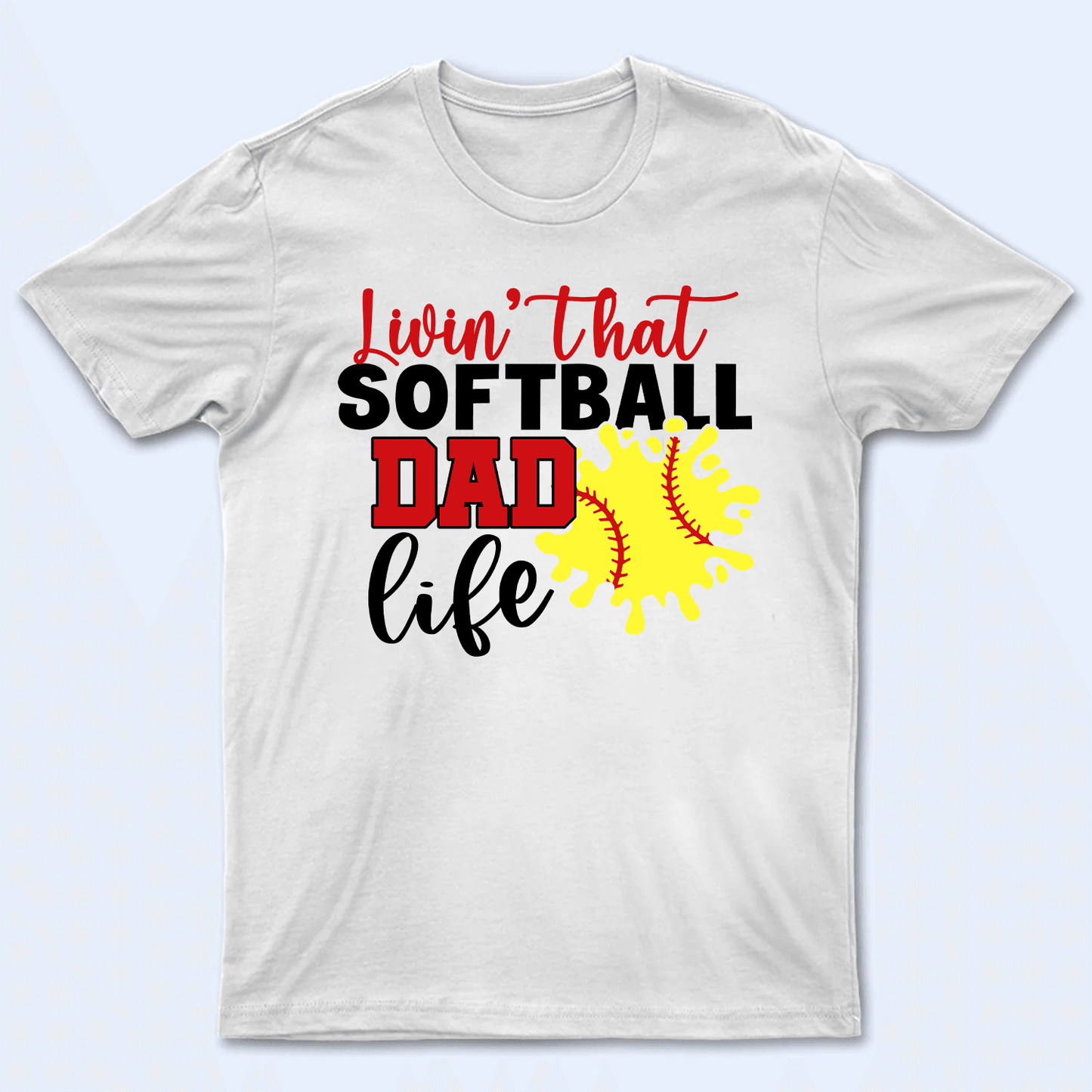 Livin That Baseball Life - Personalized Custom T Shirt - Gift for Grandma/Nana/Mimi, Mom, Wife, Grandparent