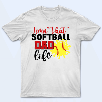 Livin That Baseball Life - Personalized Custom T Shirt - Gift for Grandma/Nana/Mimi, Mom, Wife, Grandparent