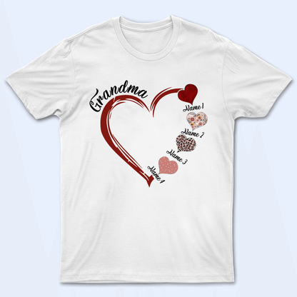 Red Heart Design | Personalized Gift For Mom, Mother, Grandma, Grandmother, Mother's Day, Valentine's Day Family