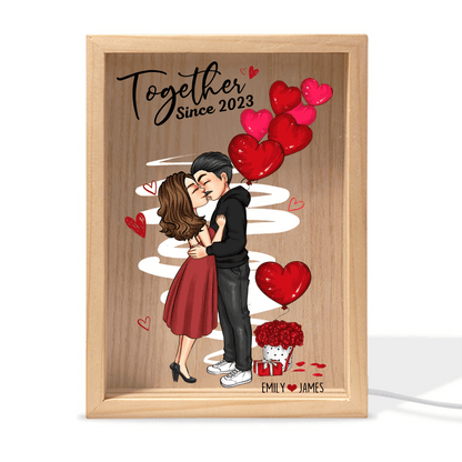 Together Since - Custom Light Box - Personalized Gift For Couple, Girlfriend, Husband, Wife, Her, Him |  Valentine, Anniversary