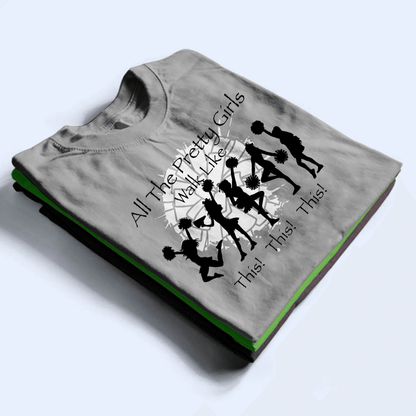 All The Pretty Girls Walk Like This - Baseball/Softball - Personalized Custom Youth T Shirt - Gift for Sport Grandma, Mom, Wife, Grandparent