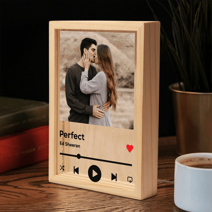 Custom Music Light with Photo - Custom Gift For Couple, Girlfriend, Boyfriend, Husband, Wife | Valentine, Anniversary | Bedroom, Home Decor