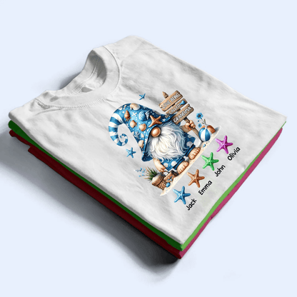 Starfish Gnome Summer Grandma - Personalized Custom T Shirt - Summer Gift for Grandma/Nana/Mimi, Mom, Wife, Grandparent