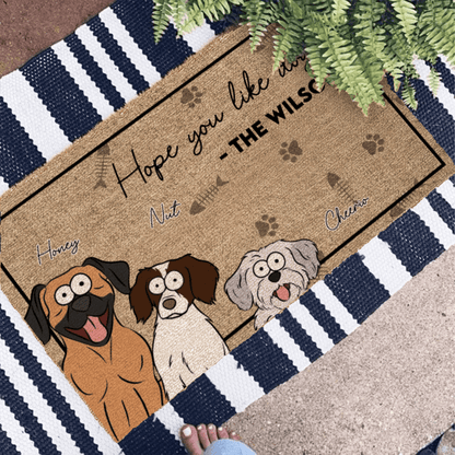 Custom Dog Doormat - Hope You Like Dogs - Personalized Gift for Friends, Dog Lover, Owner, Dog Dad, Dog Mom | Birthday, Housewarming