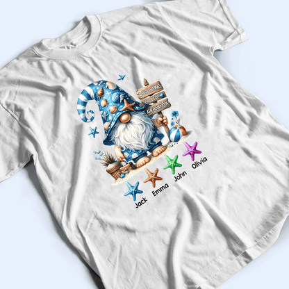 Starfish Gnome Summer Grandma - Personalized Custom T Shirt - Summer Gift for Grandma/Nana/Mimi, Mom, Wife, Grandparent