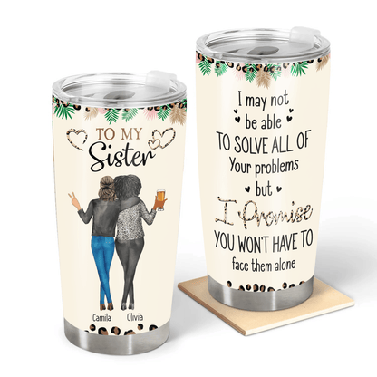 Thank You For Standing By My Side Friendship - Personalized Custom 20oz Fat Tumbler Cup - Personalized Gift For Her, Besties, Friends, Sister, Soul Sisters