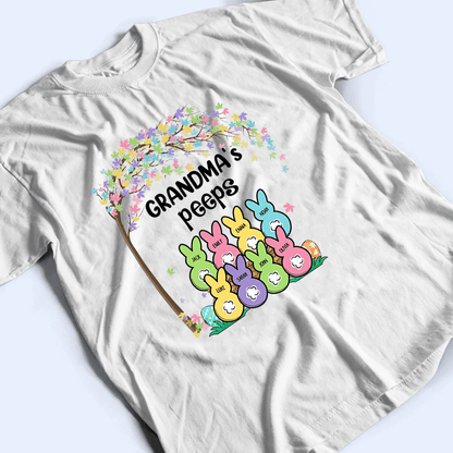 Grandma's Bunnies Easter Custom Kid's Name - Personalized Custom T Shirt - Easter, Birthday, Loving, Funny Gift for Grandma/Nana/Mimi, Mom, Wife, Grandparent