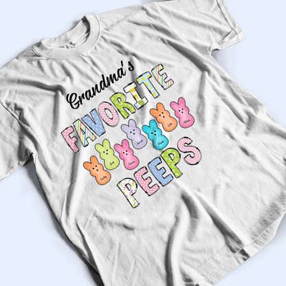 Grandma's Favorite Bunnies Easter - Personalized Custom T Shirt - Easter, Birthday, Loving, Funny Gift for Grandma/Nana/Mimi, Mom, Wife, Grandparent