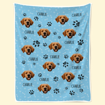 Custom Photo Colorful Upload Pet Image | Personalized Gift for Dog/Cat Lovers, Pet Lovers, Dog Mom, Cat Mom, Dog Dad, Cat Dad | Blanket