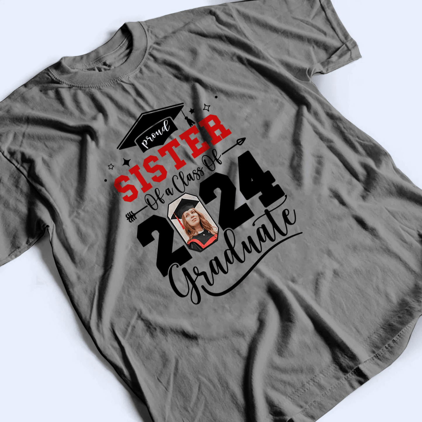 Custom Photo Senior Family Graduation - Personalized Custom Youth T Shirt - Birthday, Loving, Funny Gift for Grandma/Nana/Mimi, Mom, Wife, Grandparent