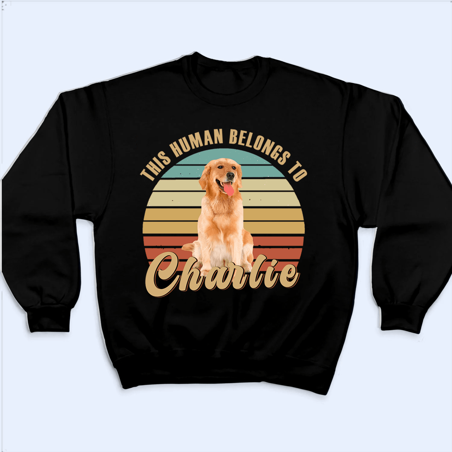 This Human Belongs To - Personalized Custom T Shirt - Birthday, Loving, Funny Gift for Dog Mom, Dog Dad, Dog Lovers, Pet Gifts for Him, Her