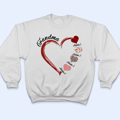 Red Heart Design | Personalized Gift For Mom, Mother, Grandma, Grandmother, Mother's Day, Valentine's Day Family