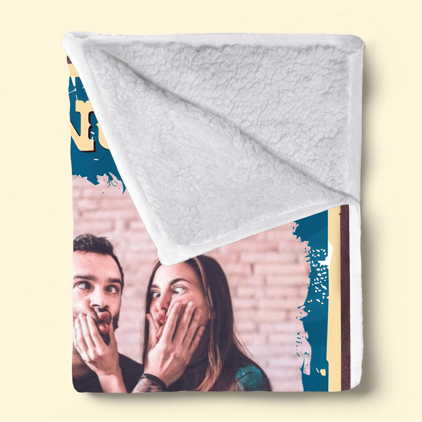 Photo Blanket for Couple - Personalized Gift for Girlfriend, Boyfriend, Valentine, Birthday, Anniversary - Custom Upload Image