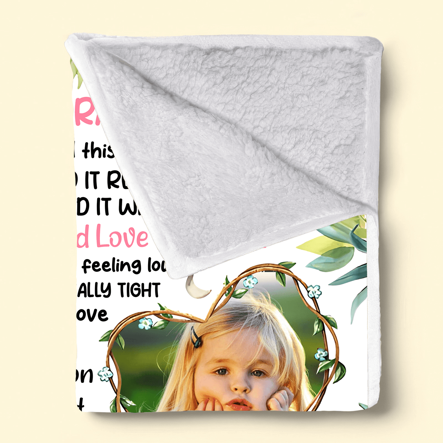 Custom Photo Safari Animals Nursery Blanket For Grandkids | Personalized Gift For Granddaughters, Grandsons, Daughters, Sons | Blanket