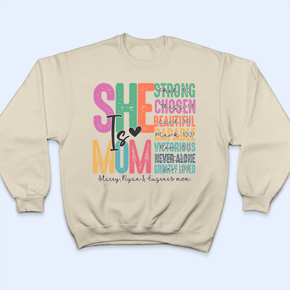 She is Mom, Bible Verse | Personalized Gift For Mom, Mother, Grandma, Grandmother, Mother's Day, Valentine's Day Family