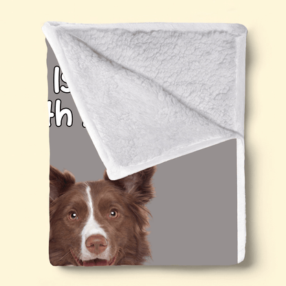 Custom Photo Life Is Better With Dog Cat | Personalized Gift for Dog/Cat Lovers, Pet Lovers, Dog Mom, Cat Mom, Dog Dad, Cat Dad | Blanket