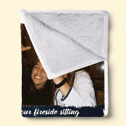 Camping Photo Blanket - Personalized Gift for Camper, Bestie, Girlfriend, Boyfriend | Birthday, Valentine, Anniversary | Custom Image