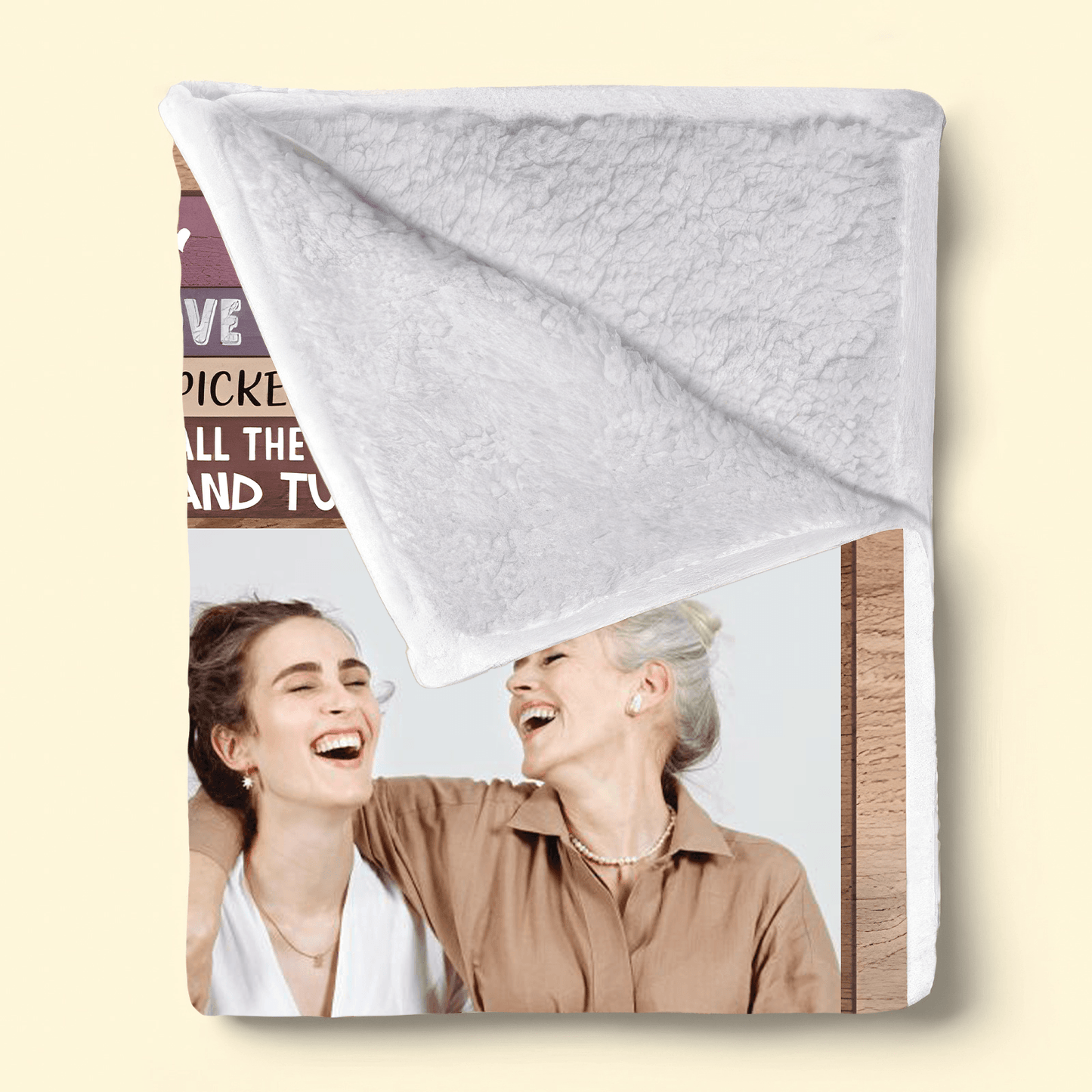 Photo Blanket for Mom - We Love You | Personalized Gift for Mom, Grandma, Wife | Birthday, Mother's Day or any occasion
