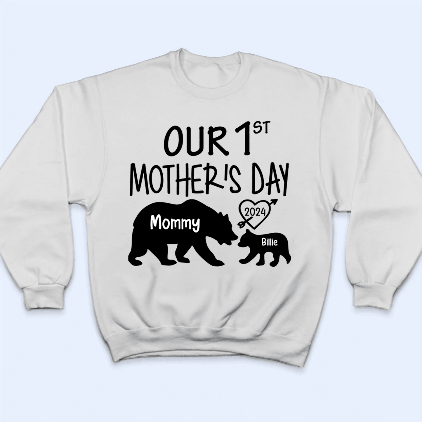 Our 1st Mother's Day - Momma Bear & Baby Bear - Personalized Gift For New Moms, Mom, Infant, Baby, Newborn