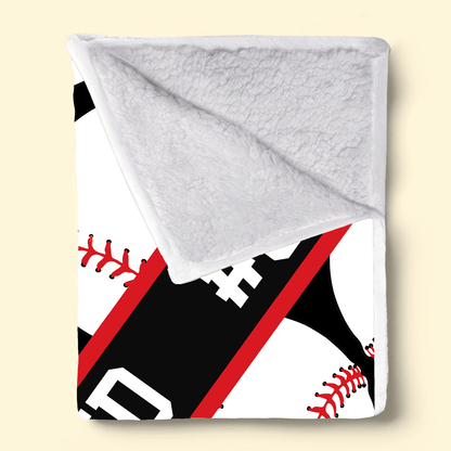 Baseball Custom Blanket | Personalized Gift For Sport Players, Brothers, Grandsons, Sons, Kids | Blanket