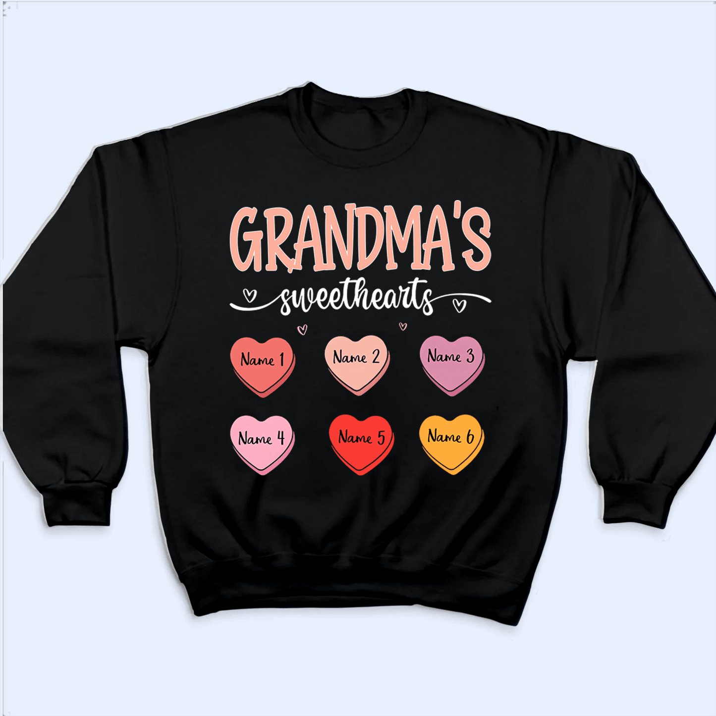 Grandma's Sweethearts - Personalized Custom T Shirt - Christmas, Loving, Funny Gift for Grandma/Nana/Mimi, Mom, Wife, Grandparent