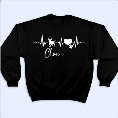 Heartbeat For My Buddy - Personalized Custom T Shirt - Birthday, Loving, Funny Gift for Dog Mom, Dog Dad, Dog Lovers, Pet Gifts for Him, Her