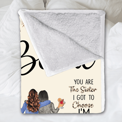 To My Bestie Thank You For Standing By My Side Friendship - Personalized Custom Blanket - Personalized Gift For Her, Besties, Friends, Sisters