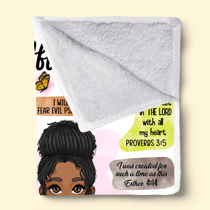 My Affirmations - Custom Blanket for Black Women - Personalized Gift for Girl, Wife, Mom | African American, Black History, Juneteenth