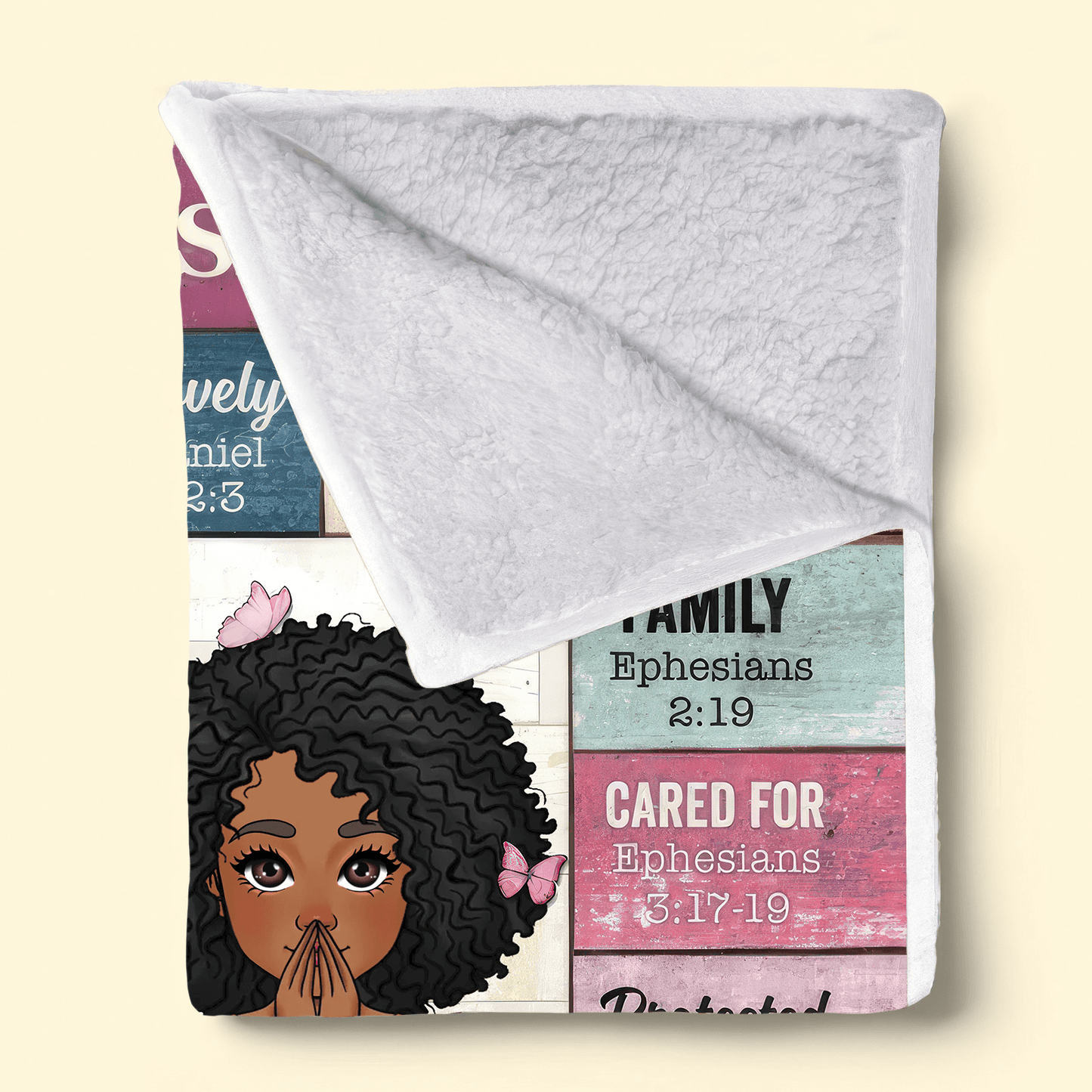 God Says I Am - Custom Blanket - Personalized Gift for Christian Girl, Woman, Sister, Mother, Friend, Wife, Girlfriend or Black History, African American