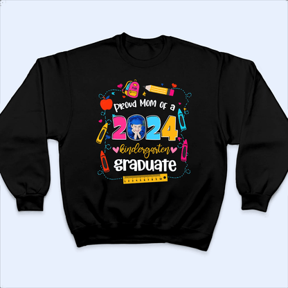 Custom Photo Kindergarten Graduate 2025 - Personalized Custom T Shirt - Birthday, Loving, Funny Gift for Grandma/Nana/Mimi, Mom, Wife, Grandparent