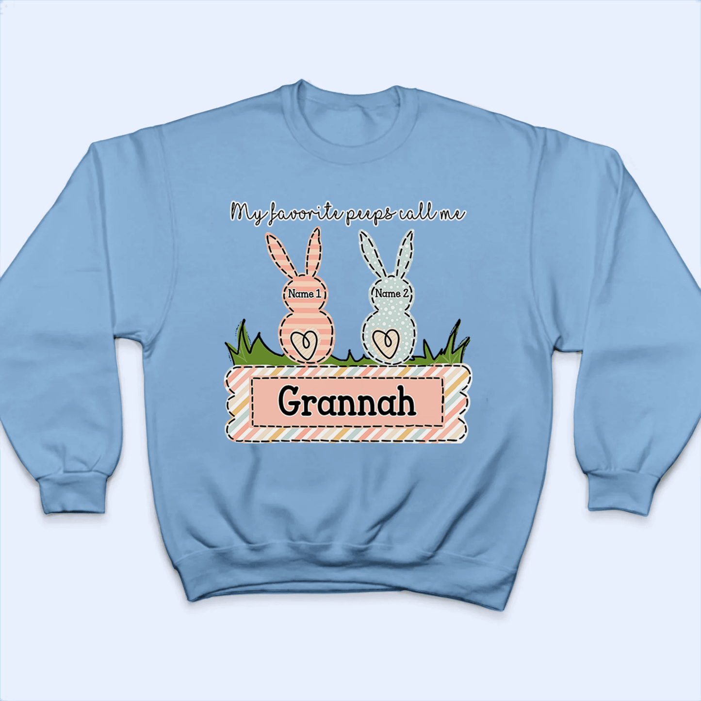 My Favorite Bunnies Call Me Grandma - Easter, Easter Sunday Personalized Custom T Shirt - Birthday, Loving, Funny Gift for Grandma/Nana/Mimi, Mom, Wife, Grandparent
