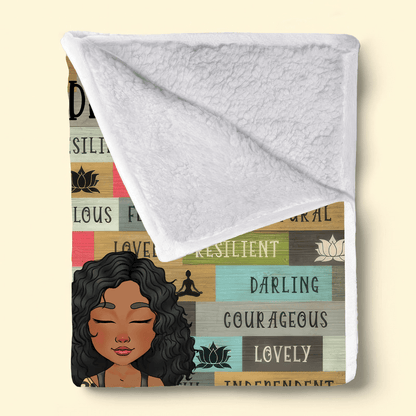 I Decided My Vibe - Personalized Custom Blanket - Gifts for Women, Mental Health Gifts, Inspirational Gifts, Positive Thinking Daily Affirmation