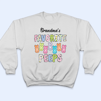Grandma's Favorite Bunnies Easter - Personalized Custom T Shirt - Easter, Birthday, Loving, Funny Gift for Grandma/Nana/Mimi, Mom, Wife, Grandparent