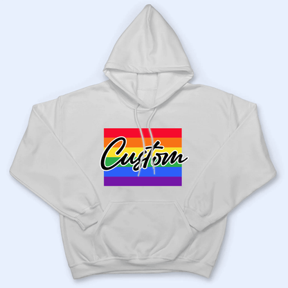 Custom Photo Love Is Love Pride Flag LGBT Couple | Personalized Gift For Pride Month, Valentine, Anniversary, Husband Wife, Girlfriend, Boyfriend, Her/Him, Family | T-shirts