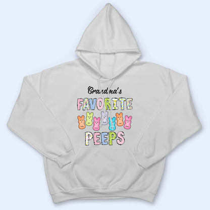 Grandma's Favorite Bunnies Easter - Personalized Custom T Shirt - Easter, Birthday, Loving, Funny Gift for Grandma/Nana/Mimi, Mom, Wife, Grandparent