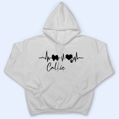 Heartbeat For My Buddy - Personalized Custom T Shirt - Birthday, Loving, Funny Gift for Dog Mom, Dog Dad, Dog Lovers, Pet Gifts for Him, Her