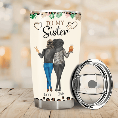 Thank You For Standing By My Side Friendship - Personalized Custom 20oz Fat Tumbler Cup - Personalized Gift For Her, Besties, Friends, Sister, Soul Sisters