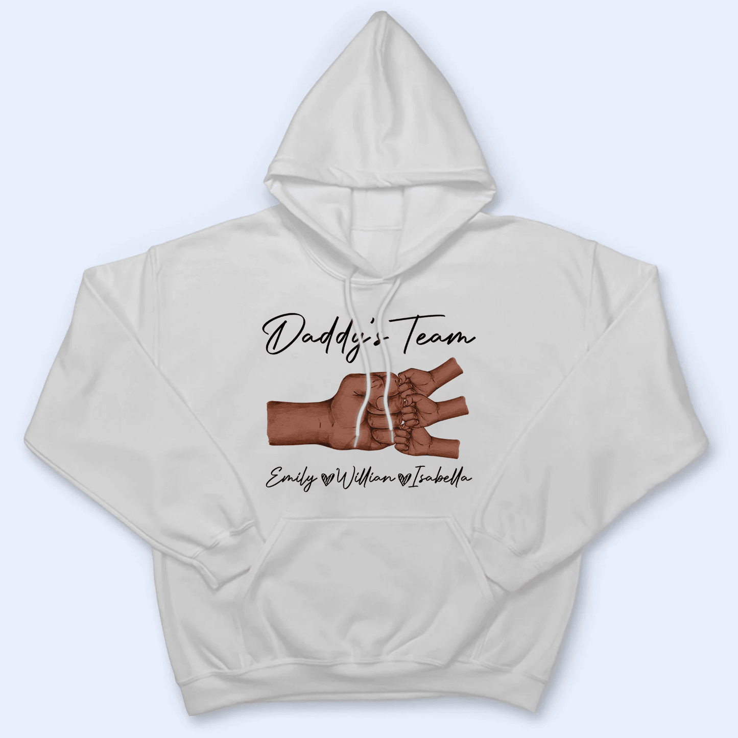 Fist Pump Black Daddy & Kids - Custom T-Shirt - Personalized Gift for Black Dad | Perfect for Black History Month, Juneteenth, or Any Occasion | African American